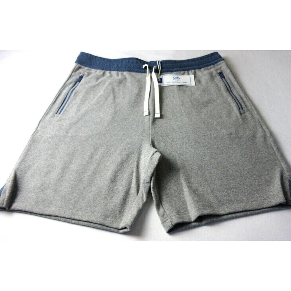 Southern Tide Men's Backrush Heather Lounge Shorts Quarry Grey Blue NWT